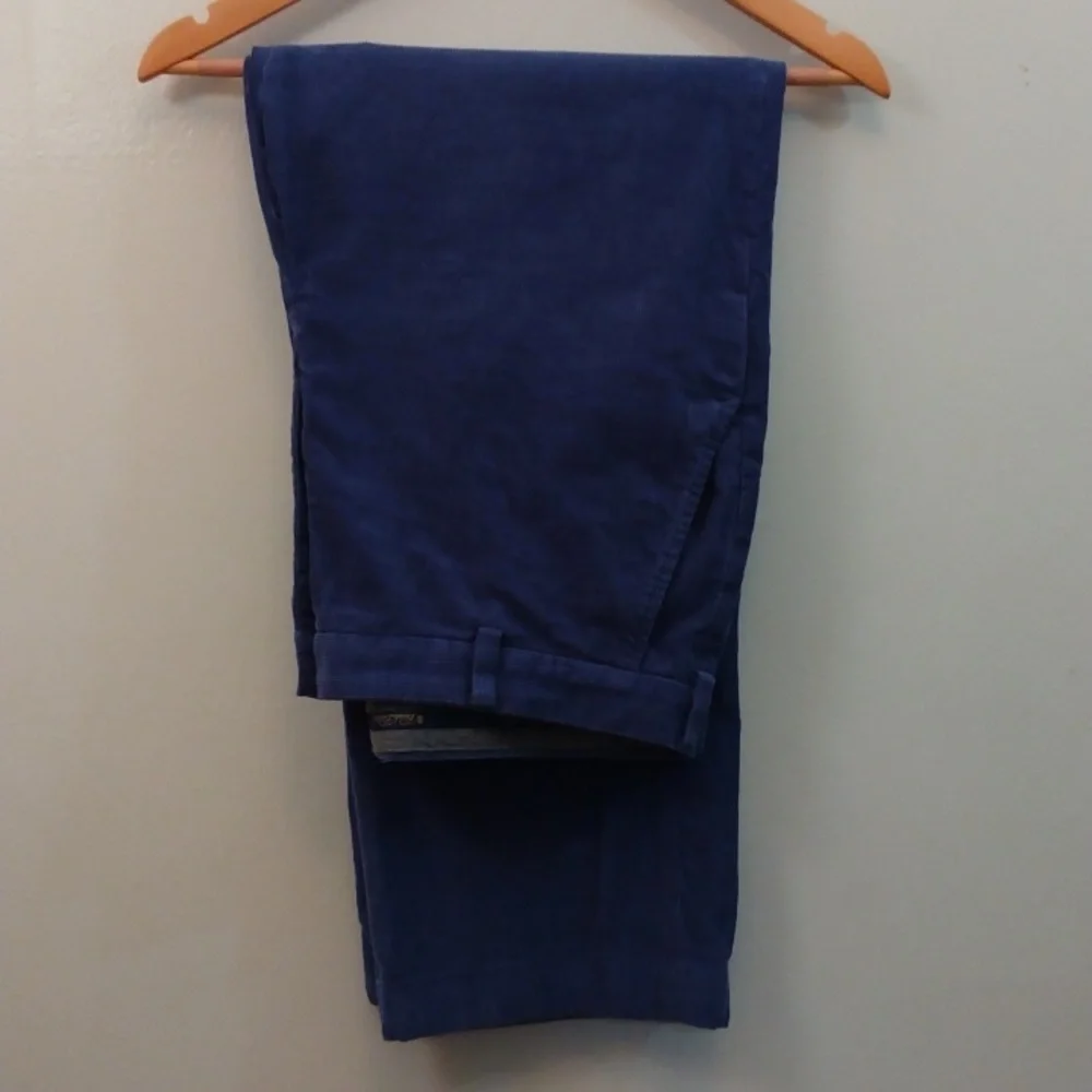 Brooks Brothers Blue Cotton Corduroy Pants (Clark Fit)  36 - 27.5